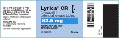Lyrica Cr Er Tablets 82.5 mg Bottle Label (Lyrica Cr Er Tablets 82.5 mg Bottle Label)